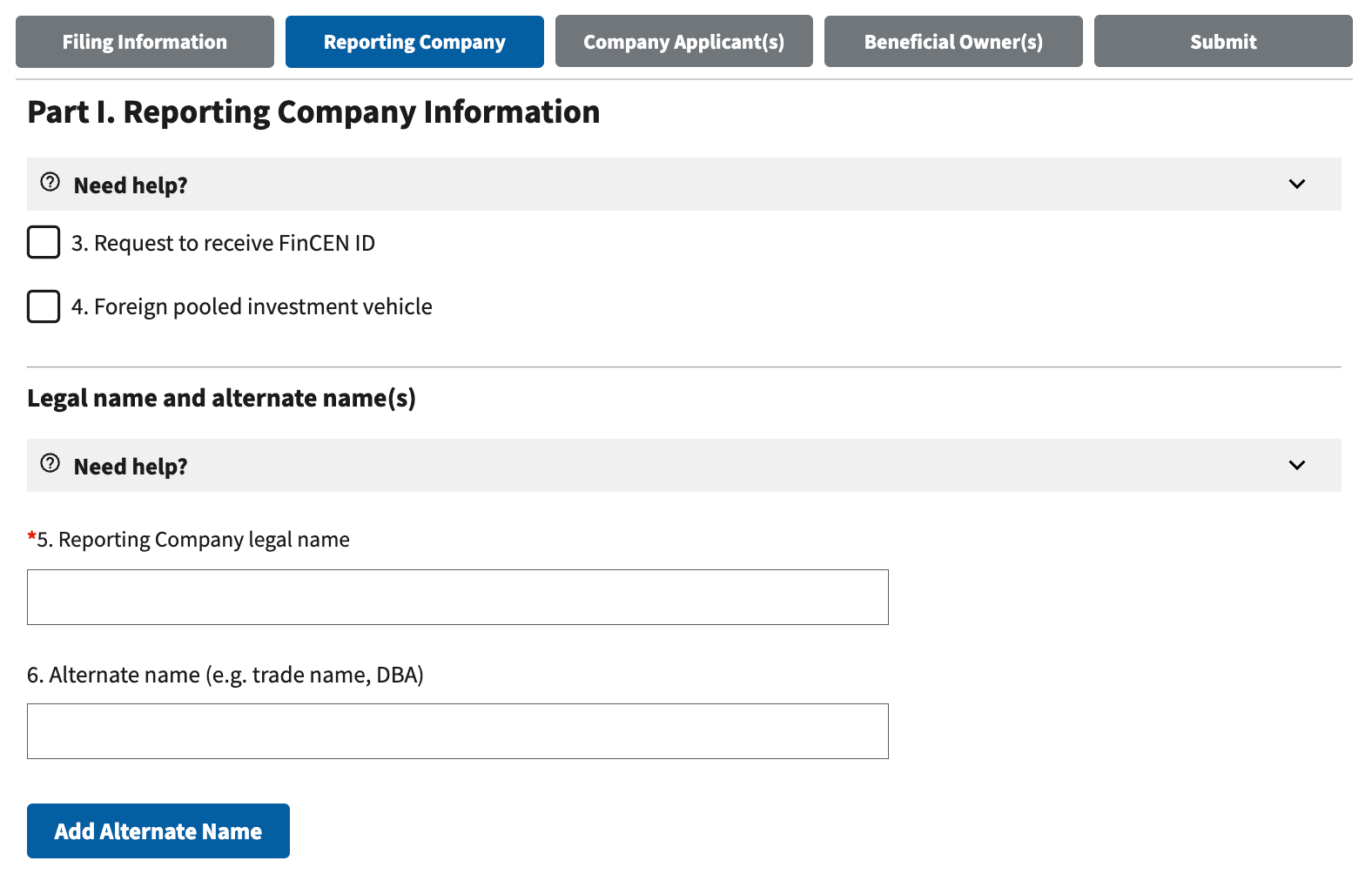 BOIR Steps 3-6. Reporting Company Information